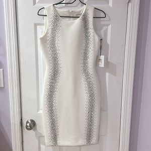 Calvin Klein elegant hand beaded sequin design bodycon dress special occasion 🤍